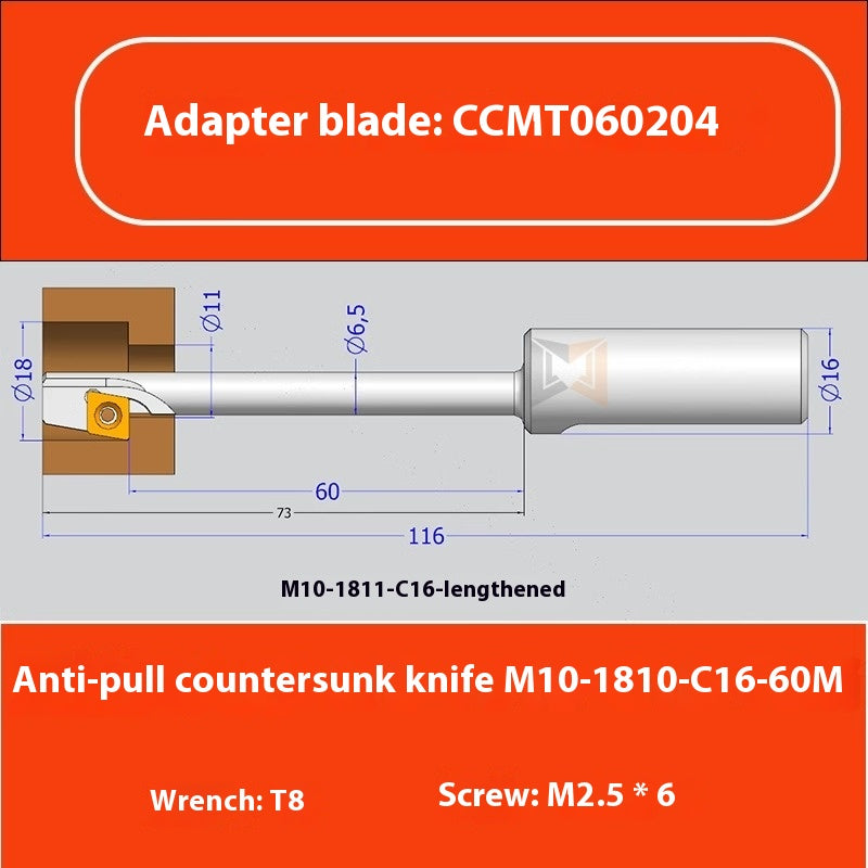 1075-Counterbore Cutter Bar Counterbore Cutter Counterbore Cutter Counterbore Scraper Cutter Counterbore Boring Cutter CNC Counterbore Milling Cutter Bar M16 Shandong Denso Pricision Tools Co.,Ltd.